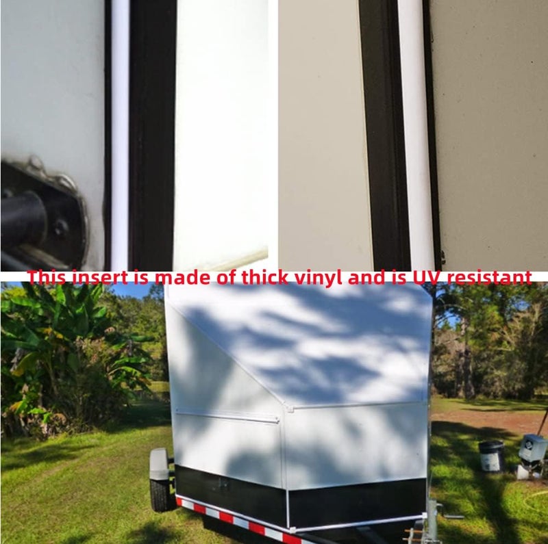 ADKUN RV Vinyl Trim Molding Insert 3/4" White for RV Camper Travel Trailer Screw Cover Gutter Corner Channel Outside Seam roof Edge Track Heavy Duty Trim(50 ft) - Image 5